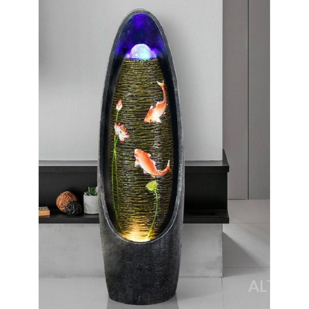 풍수 공기순환 분수 장식품 거실 실내 조경 흐르는 물 8015형 32x32x106CM+분무기 - 상세 이미지 5