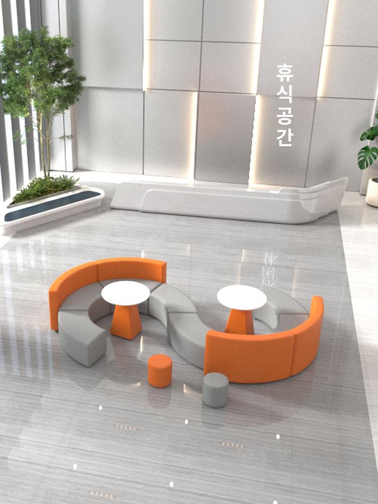 사무용 소파 응접실 로비 대기실 라운지 휴게실 회의실 세트 1 - 상세 이미지 2