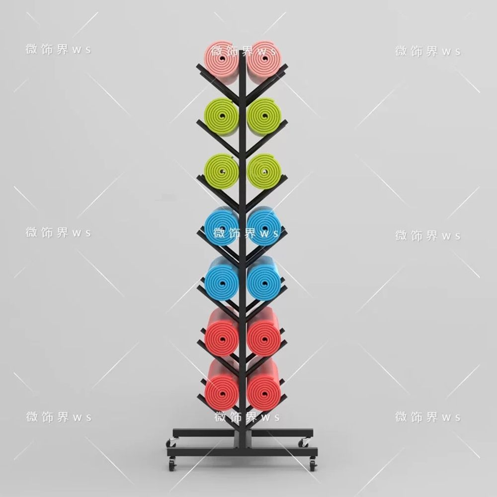 이동식 정리 폼롤러거치대 요가 철제 수납 요가매트 홈트 - 상세 이미지 2