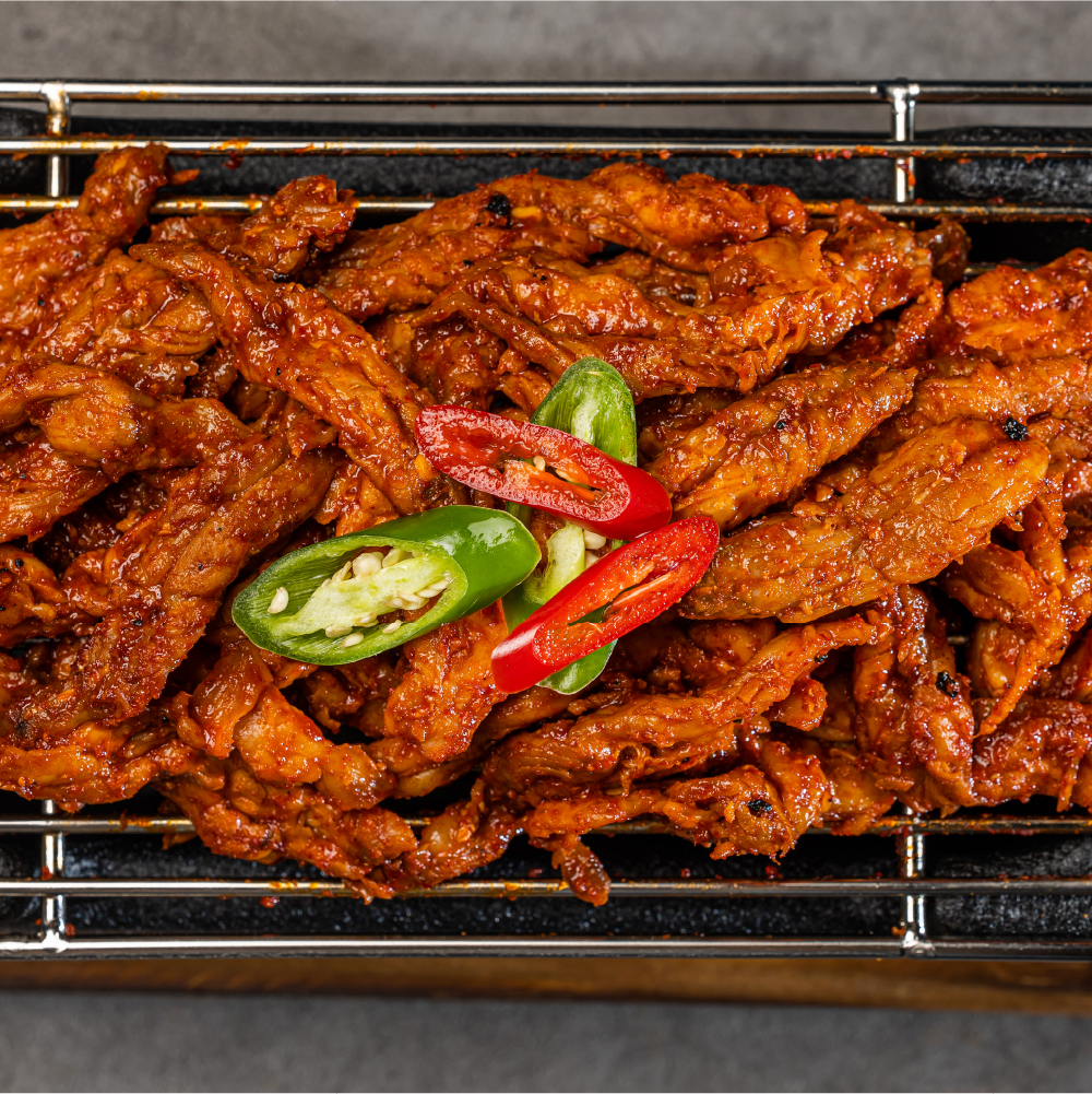 야식플렉스 숯불 직화 매운 불 닭목살 200g 캠핑음식 밀키트 술안주 간편식 - 상세 이미지 5