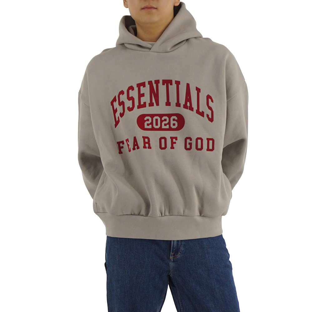 25FW 피어오브갓 에센셜 기모 후드 티셔츠 클래식 스모크그레이 192HO256862F - 상세 이미지 2