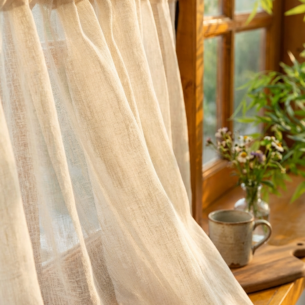 포니홈 주방 바란스 커튼 창문 수납장 가림막 천 패브릭 가리개