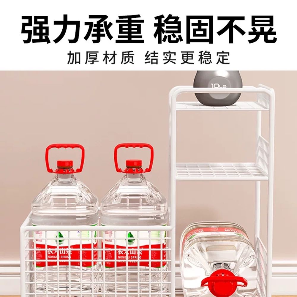 이동식 사이드수납장 철제 책상아래 2단 정리함 슬라이딩 - 상세 이미지 5
