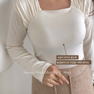 스퀘어넥티 셔링 기본 이너 티셔츠 착용 후기 | 사이즈/핏 총정리 - 상품 이미지 4