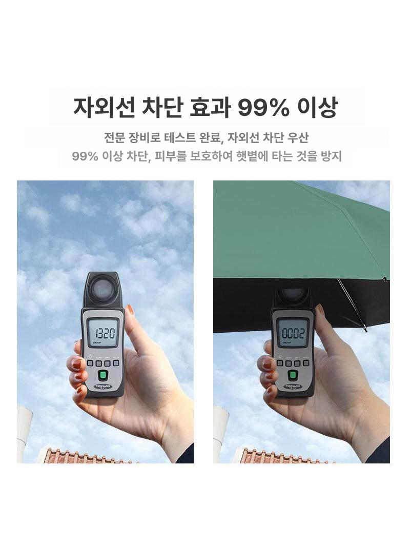 초경량 자외선차단 접이식 캡슐형 우천겸용 5단 우통 베이지 - 상세 이미지 4