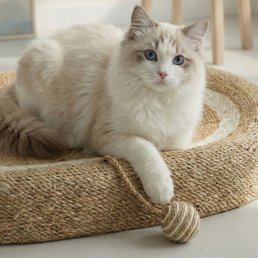 레토 고양이 스크래쳐 특대형 사이잘삼 침대 60x40 이미지 3
