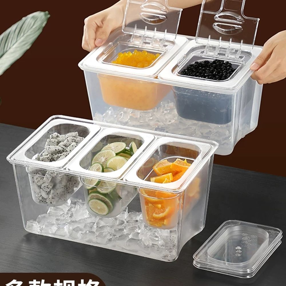 셀프 반찬통 단무지 투명 양념통 김치 조미료 밧드 용기 - 상세 이미지 3