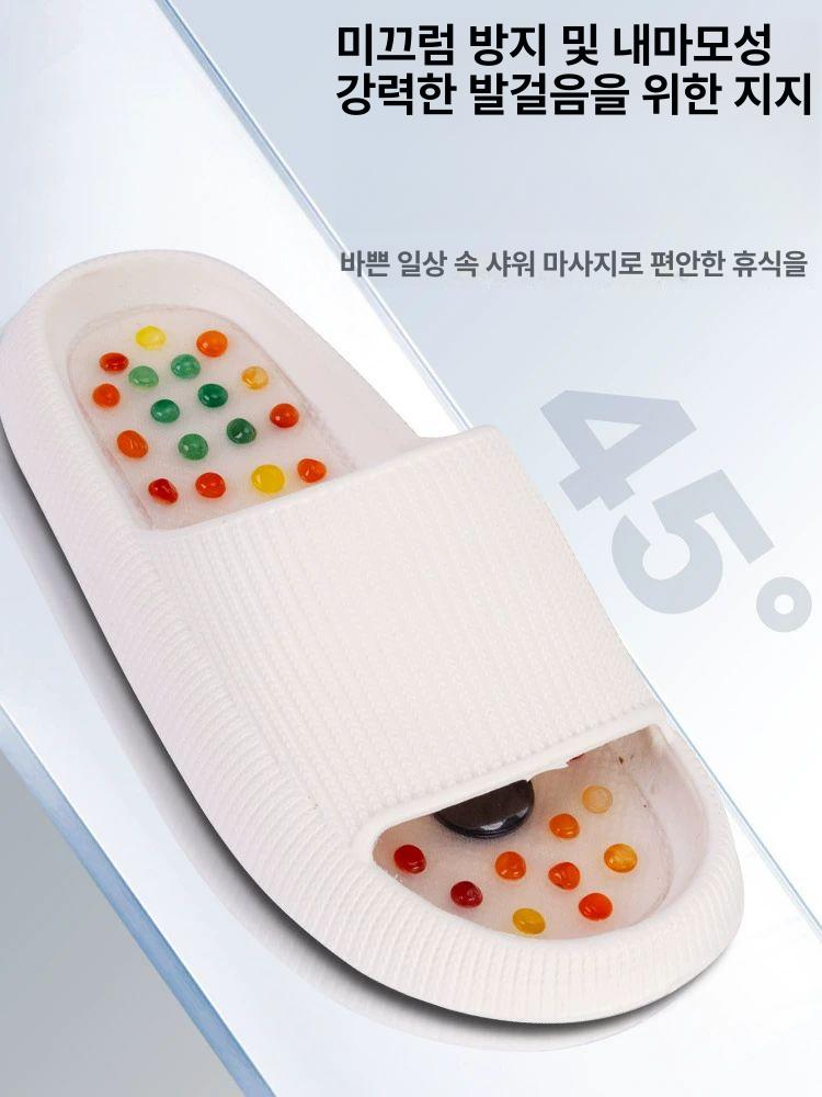 욕실 마사지 발마사지 마노석 실내 욕실용 남녀 방수 미끄럼방지 슬리퍼 마노스톤 34-35 - 상세 이미지 4