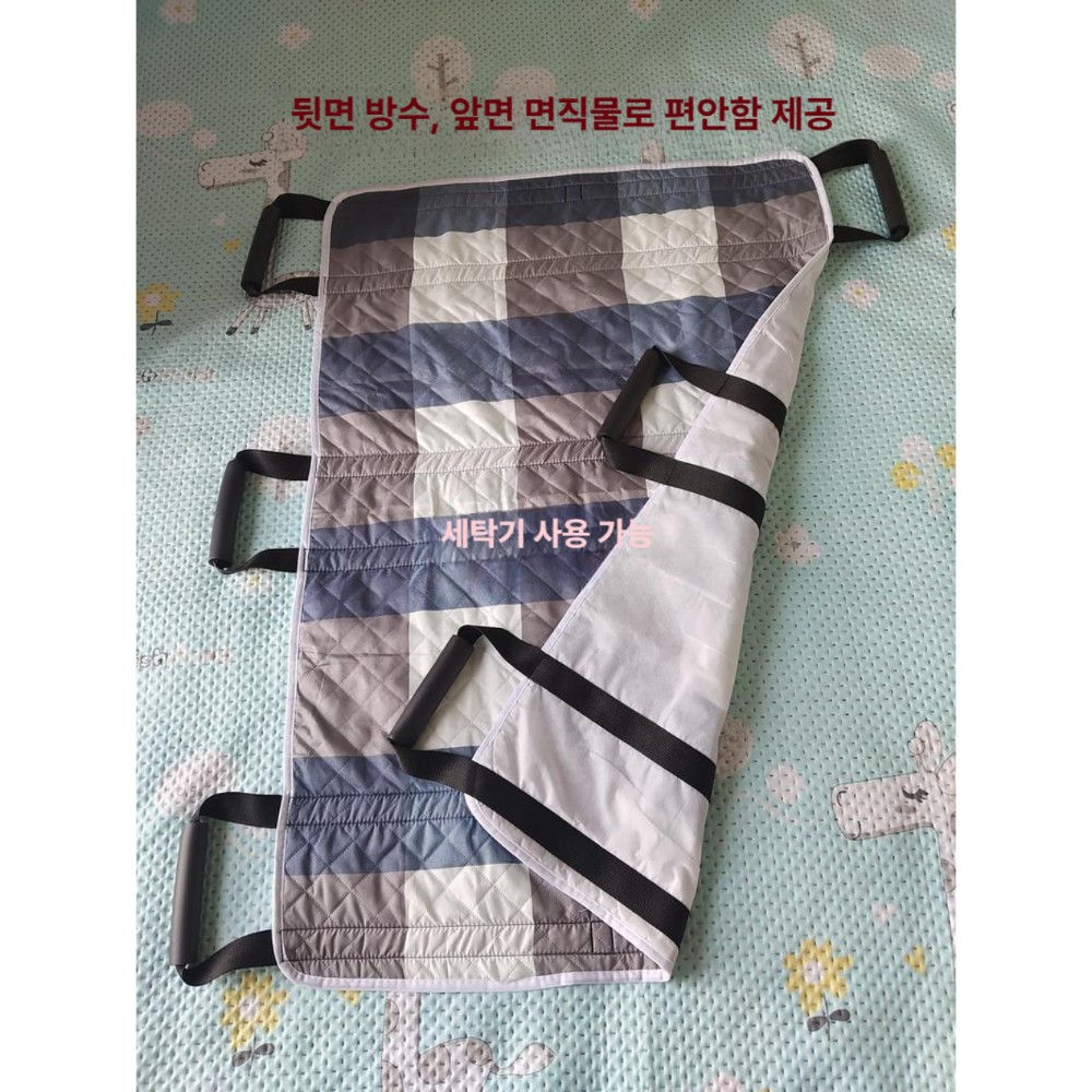 노인 환자 이동 보조기구 침대용 이송기 마비 리프트 대형 격자 통기성 대형 120 x 80 - 상품 이미지
