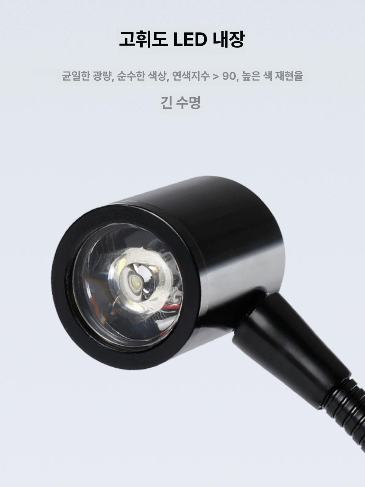 테라리움 조명 RGB 수족관 비바리움 조경 플랜테리어 사각 받침대 3W 화이트 라이트 18 x 20cm - 상세 이미지 2