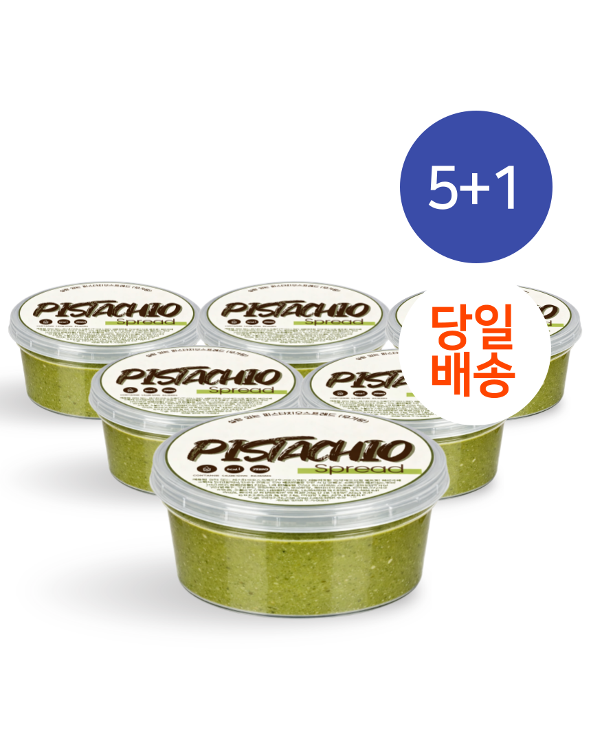 무가당 국내생산 피스타치오스프레드 저당잼 페이스트 건강 피스타치오버터 210g, 6개 - 상품 이미지
