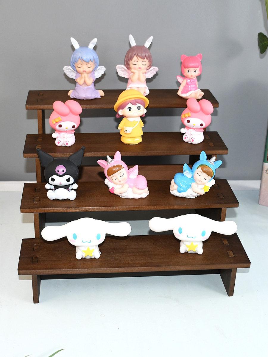 원목 계단형 진열대 수납 선반 조립형 주얼리 다용도 장식 2칸 20cm - 상세 이미지 2