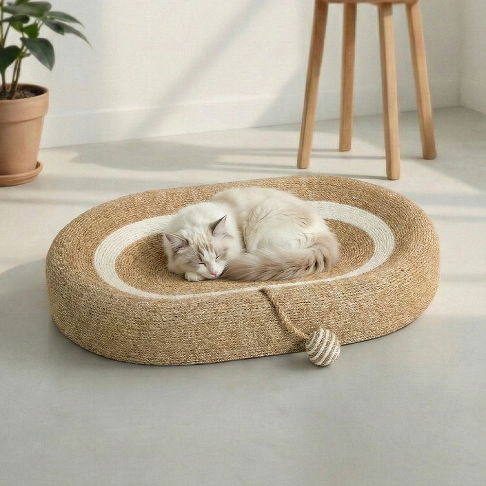 레토 고양이 스크래쳐 특대형 사이잘삼 침대 60x40