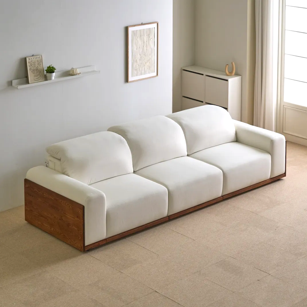 무빙 소파 모션 슬라이드 기능성 패브릭 전동 리클라이너 4인용 쇼파 루노