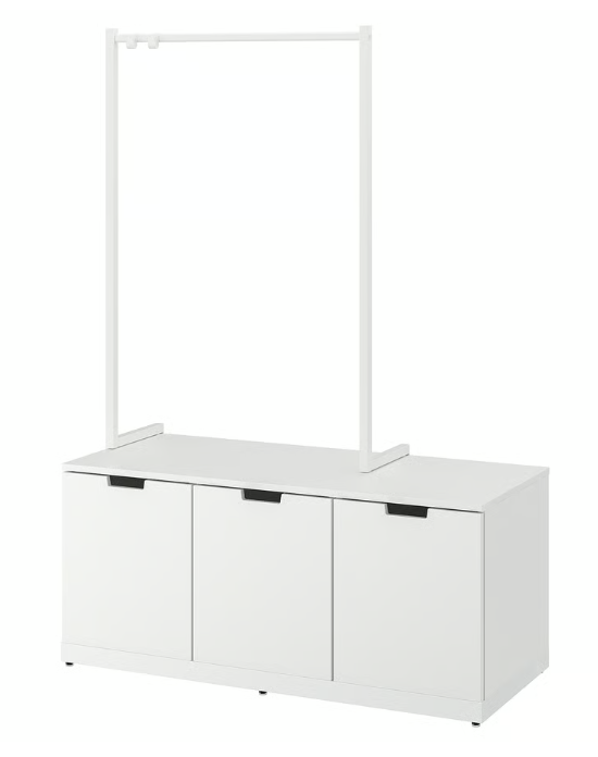 이케아 수납장 추가 옷걸이봉 노르들리 NORDLI 행거 화이트 800X115cm 104.150.42 이미지 7