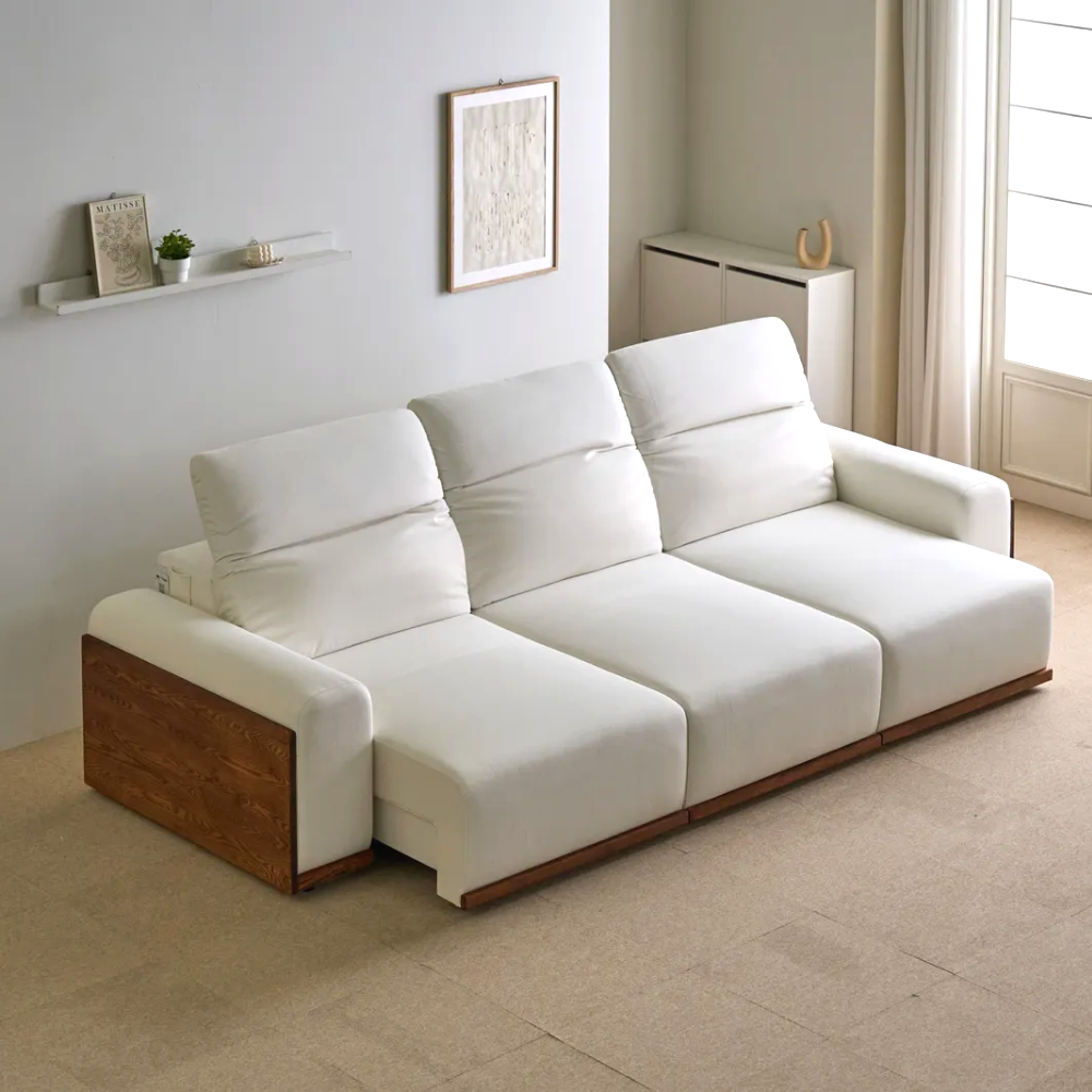 무빙 소파 모션 슬라이드 기능성 패브릭 전동 리클라이너 4인용 쇼파 루노