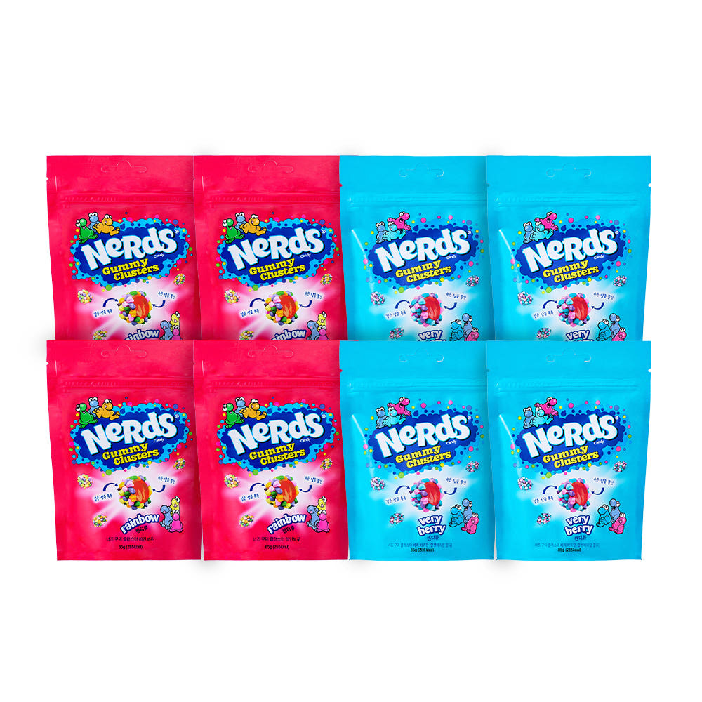 너즈 구미 클러스터 85g 레인보우 4입 + 베리베리 4입