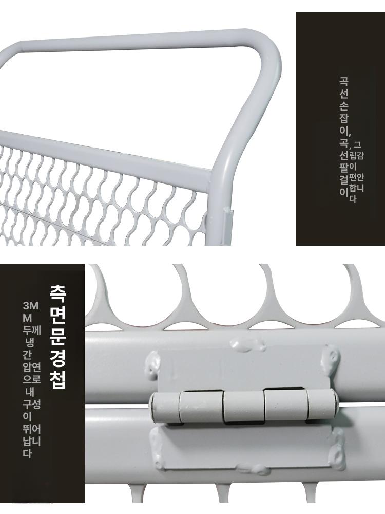 접이식 수납장 다용도 보관함 틈새 철제 옷장 대용 이불 중량 4mm 블루 대형 나일론 5인치 - 상세 이미지 5