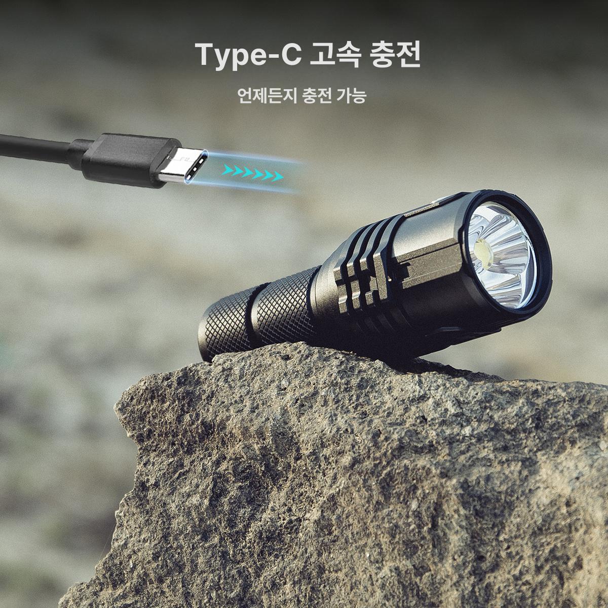 충전식 야외용 충전 가능한 EDC 비상용 비상 조명 쿨화이트 6000 6500 - 상세 이미지 4