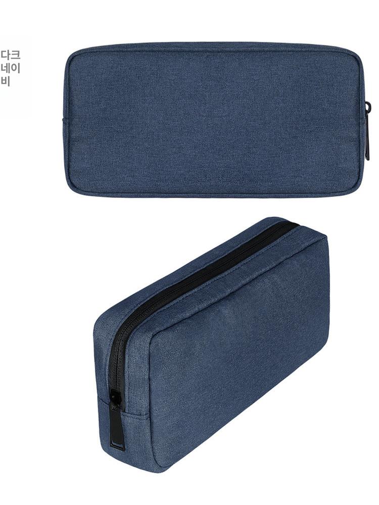 사각 외장하드 충전기 지퍼형 여행용 하드 케이블 수납 스몰 그레이 - 상세 이미지 5