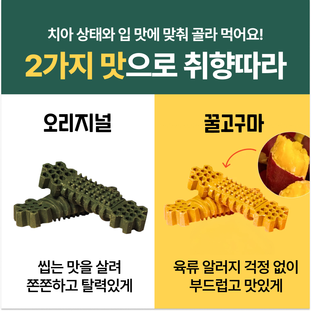 플라고 3D 스케일링껌 2종 7개입 치석 입냄새 개선 덴탈껌 개껌 강아지 간식 이미지 4