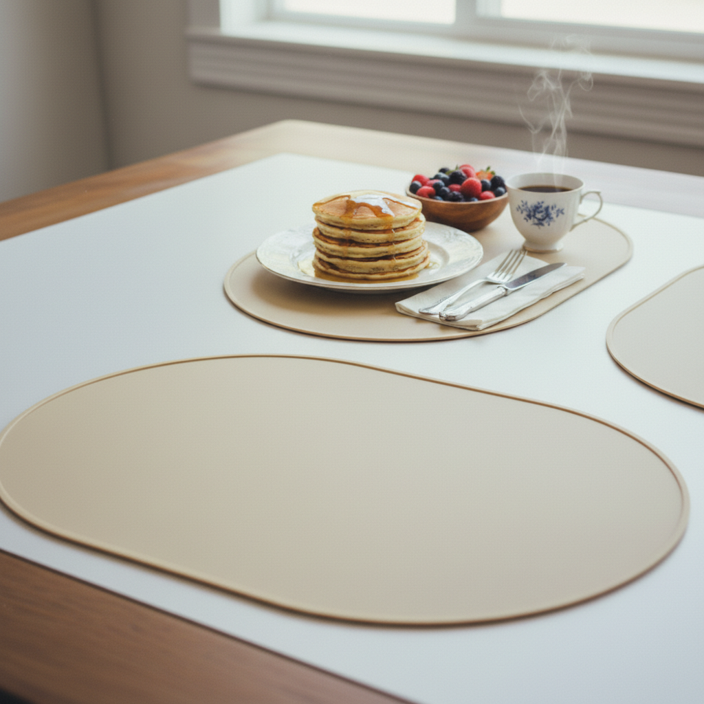 논슬립 다용도 테이블 매트 실리콘 식탁 매트 티테이블 매트 패드 2p