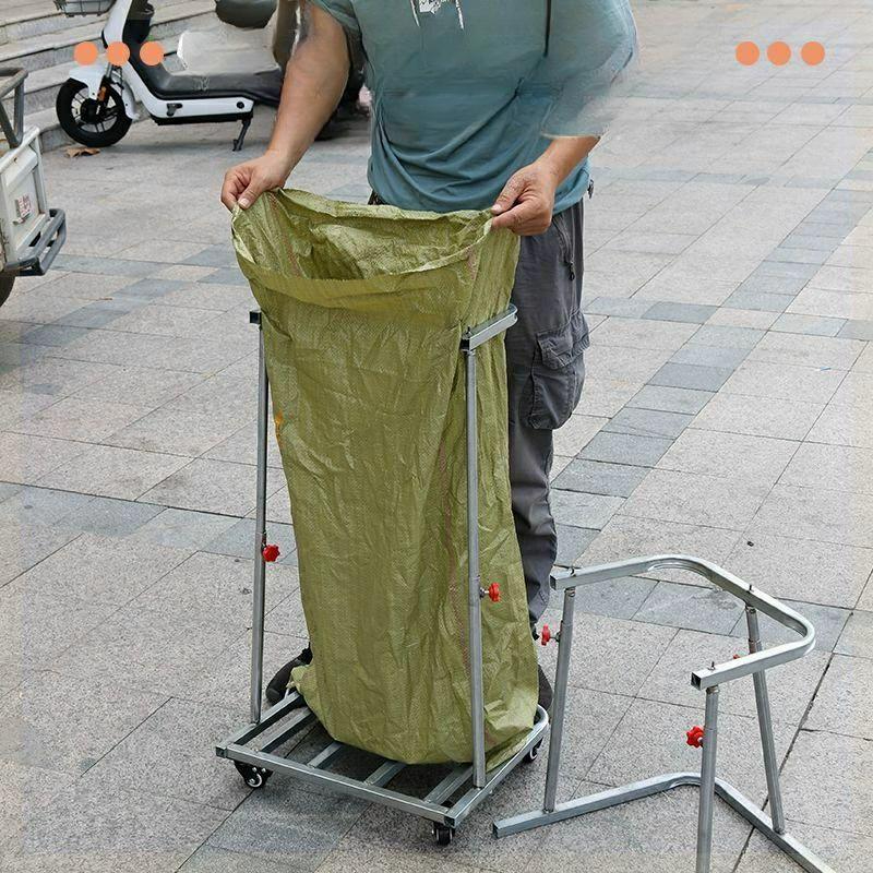 분리수거대 스탠드 마대 걸이 거치대 이동식 수거대 포대 바퀴 포함 - 상품 이미지