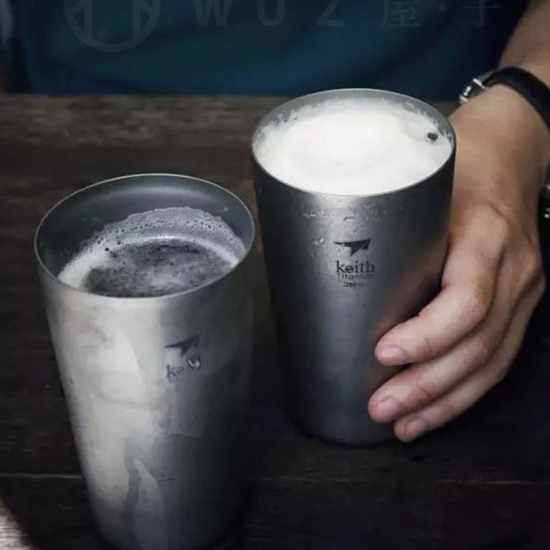 키이스 티타늄 더블월 비어 컵 320 백패킹 등산 맥주잔 - 상세 이미지 3