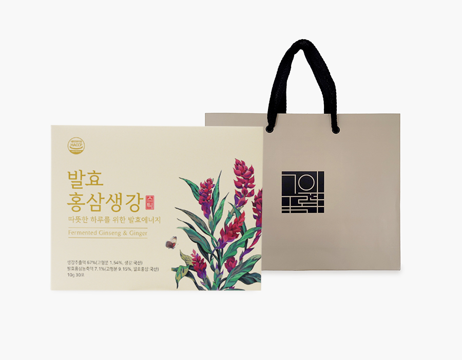 발효 홍삼 생강스틱 10g 30포 홍삼 생강청 쇼핑백포함 - 상세 이미지 4