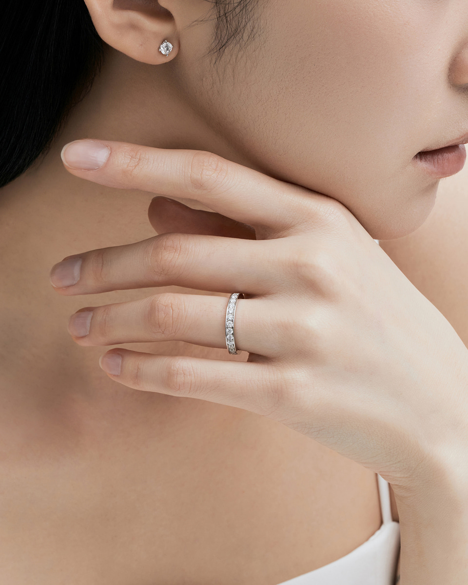 [파플] 2.0mm 브라이트컷 랩다이아몬드 이터니티 반지 14K 18K - 상세 이미지 2