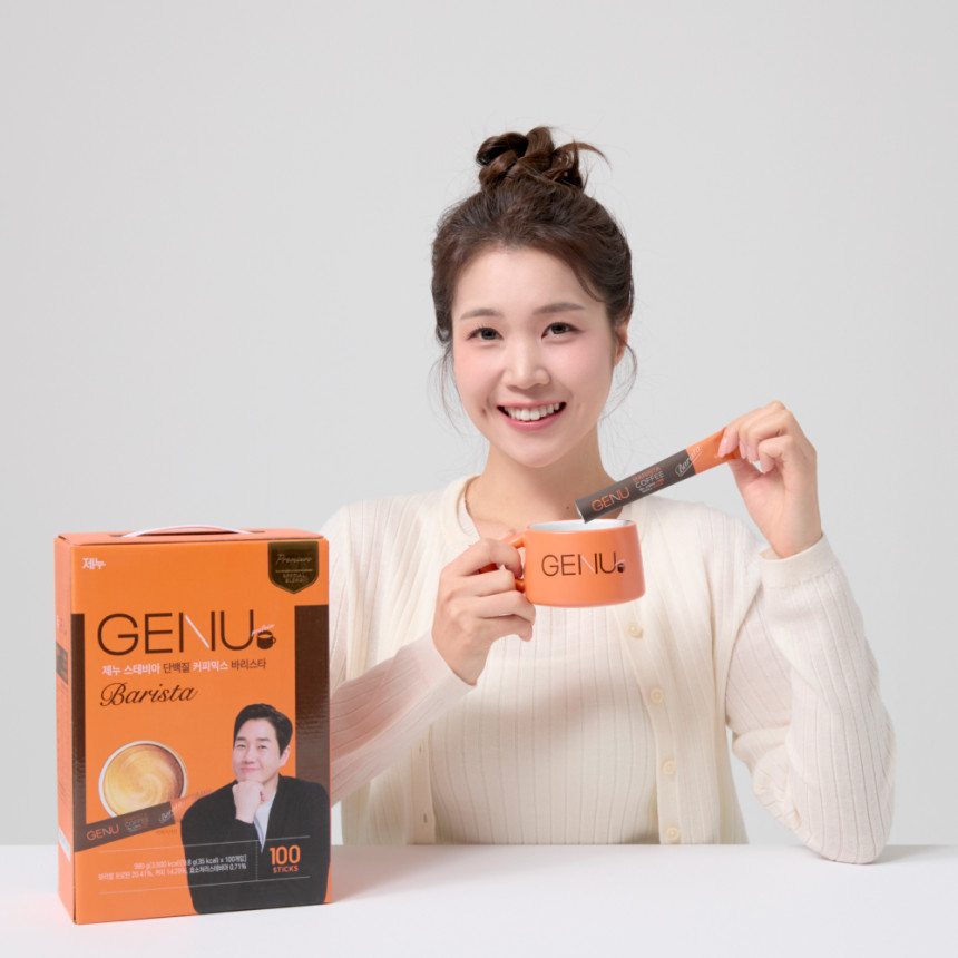제누 스테비아 단백질 커피믹스 바리스타 9.8g x 100개입 유지태 커피 사진 3