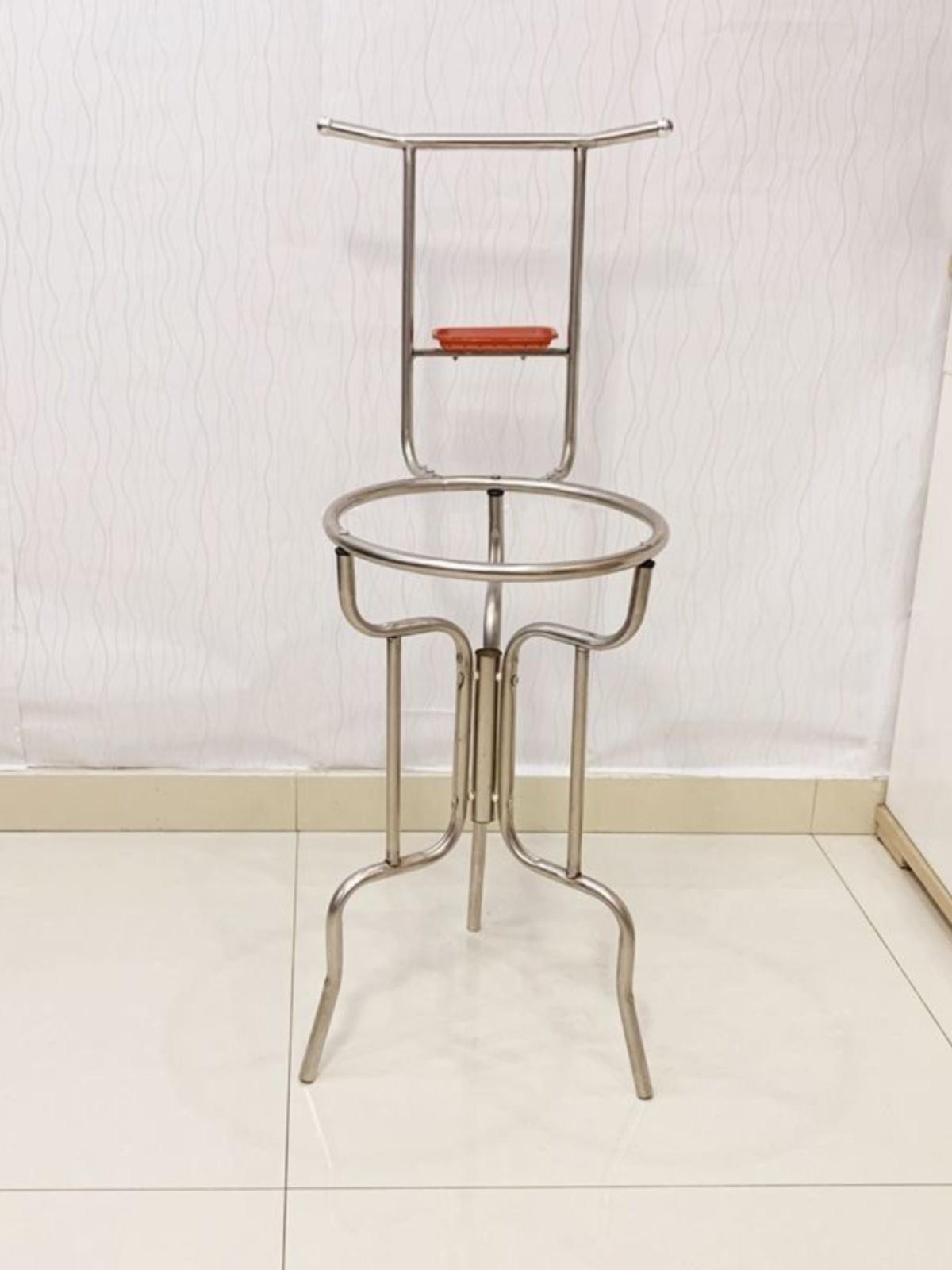 받침대 스테인리스 거치대 손빨래 보조대 세수대야 선반 받침대 64cm 1단계 포함 - 상세 이미지 4