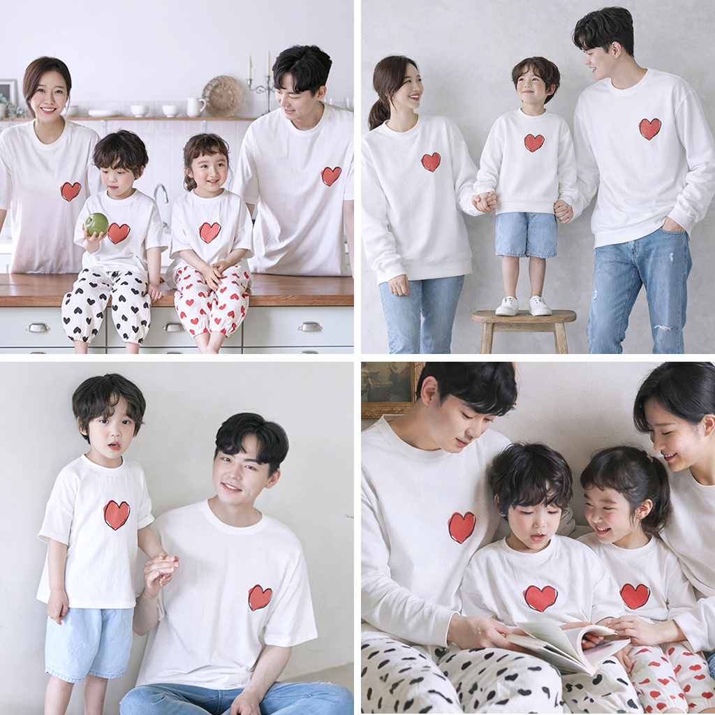 패밀리룩 가족티 여행 사진의상 단체 동호회 바캉스 돌촬영 환갑 칠순 몽피마피 마이하트 - 상품 이미지