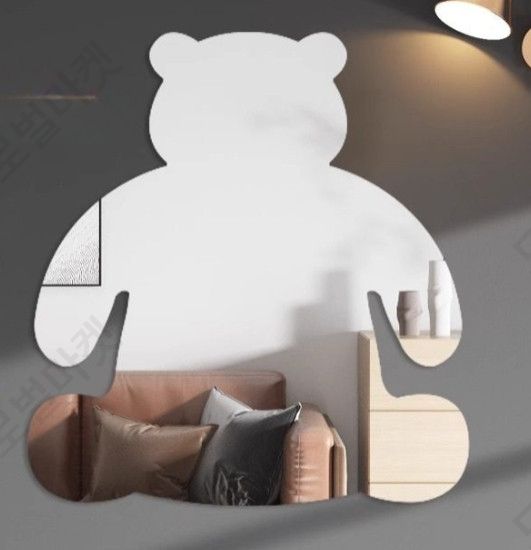 접착식거울 방수 아크릴 원형 욕실벽거울 고화질 비정형 이미지 6