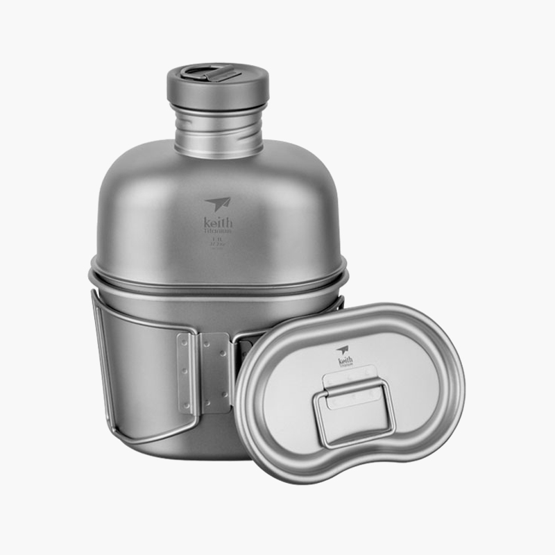 키이스 티타늄 반합 물통 케이스 세트 백패킹 경량 코펠