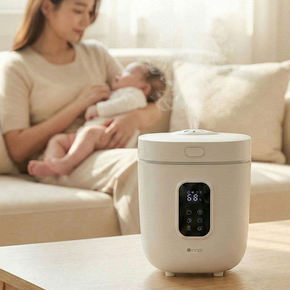 이놀 가열식가습기 대용량 100도 살균 스팀 4L 가습기 올스텐 신생아 아기 세척편한 밥통 이미지 2