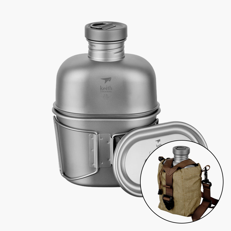 키이스 티타늄 반합 물통 케이스 세트 백패킹 경량 코펠