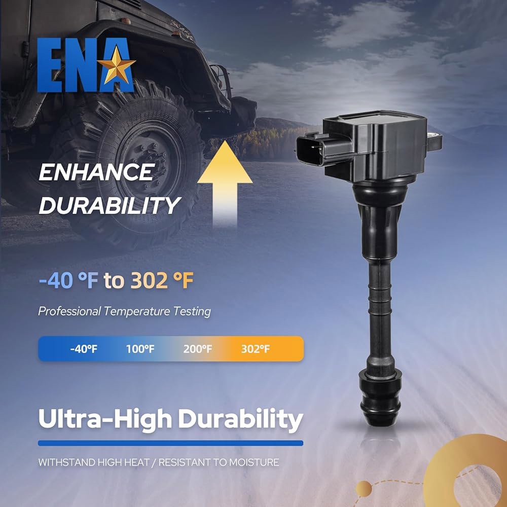ENA 4개의 점화 코일 팩 1.8 세트 닛산 2002 2003 2004 2005 2006 센트라, 2001-2005 알메라 1.8L L4 교체용 UF351 UF548 5C1394 - 상세 이미지 3