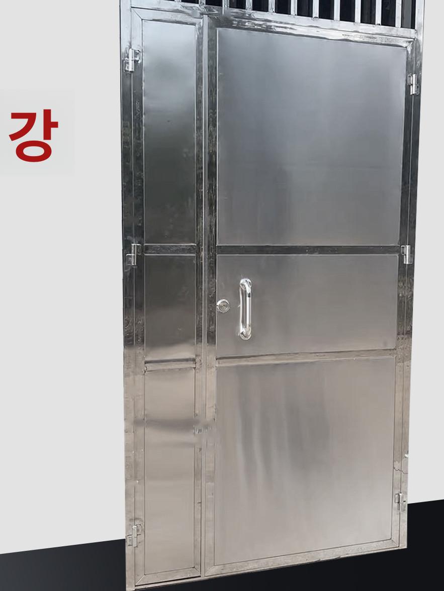 철문 출입문 현관문 가정용 창고문 싱글도어 여닫이문 다이아몬드 사각 튜브 도어 - 상세 이미지 4