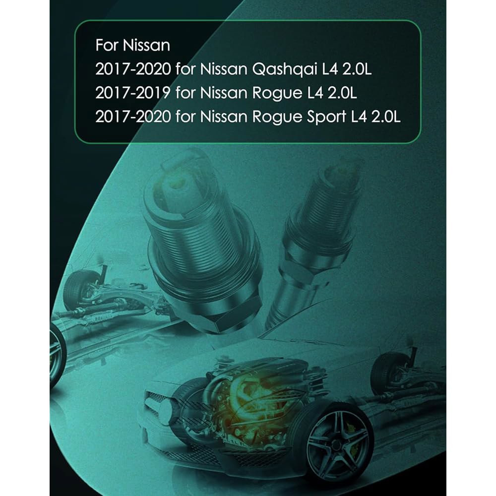 닛산 로그 2017-2019, 스포츠 2017-2020, 캐시카이 2.0L 교체용 이리듐 스파크 플러그 4종 세트 90565 - 상세 이미지 3
