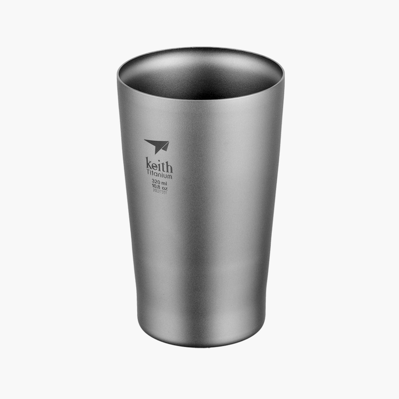 키이스 티타늄 더블월 비어 컵 320 백패킹 등산 맥주잔 - 상세 이미지 2