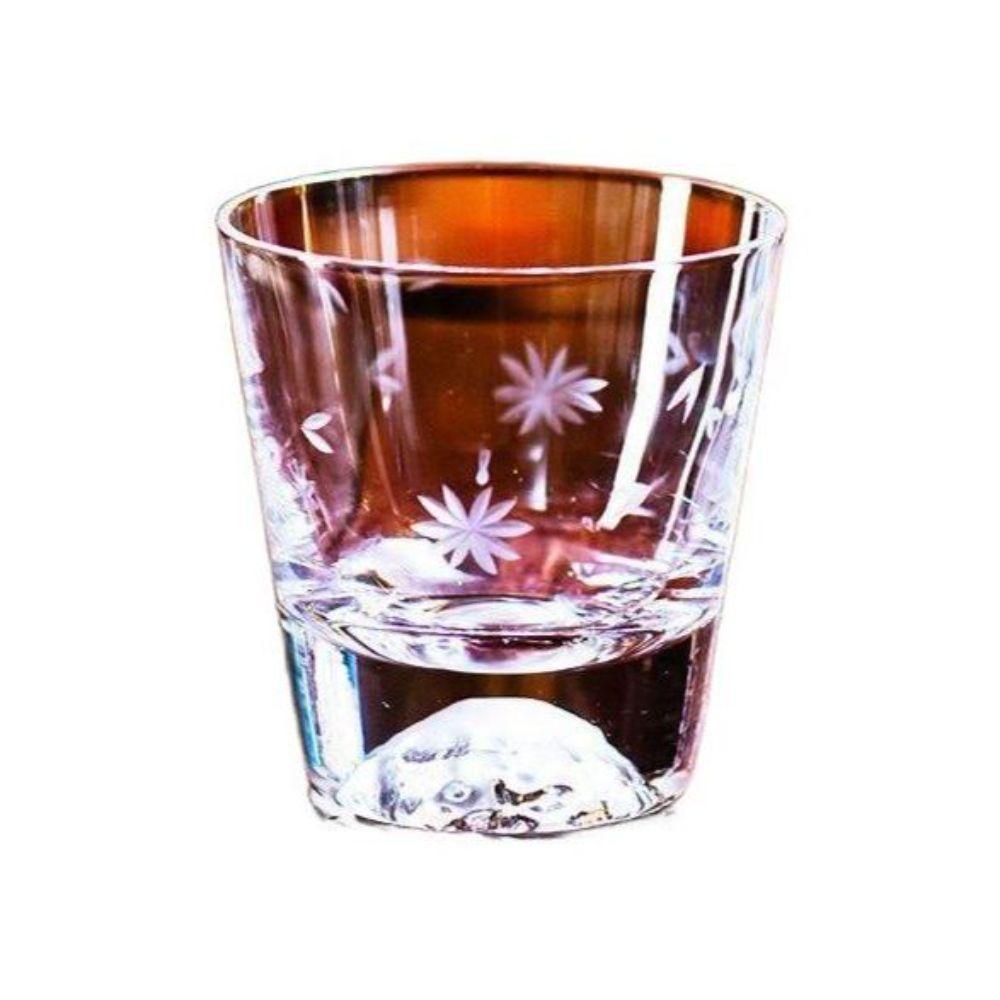 글라스 후지산 록 글래스 후지 벚꽃 세트 위스키잔 위스키컵 300ml - 상품 이미지