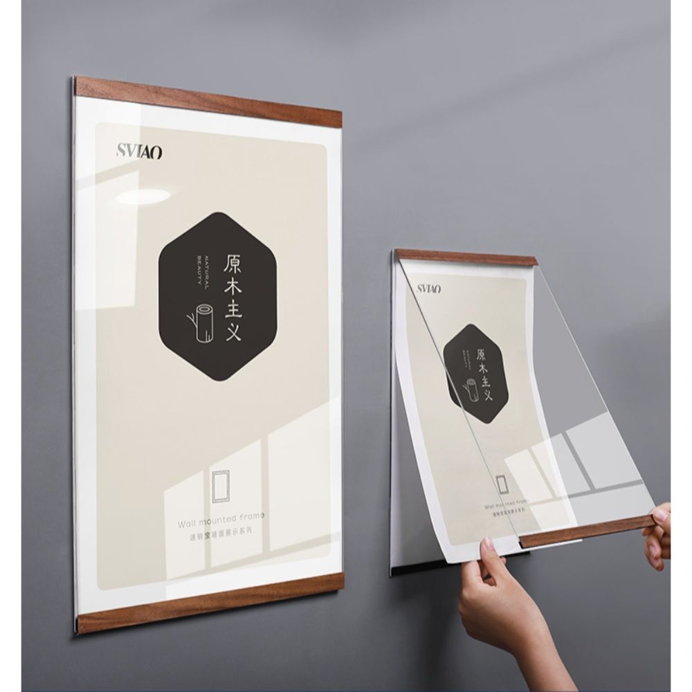 원산지표시판 홀더 벽걸이 아크릴 액자 A5 A4 커버 메뉴 - 상품 이미지