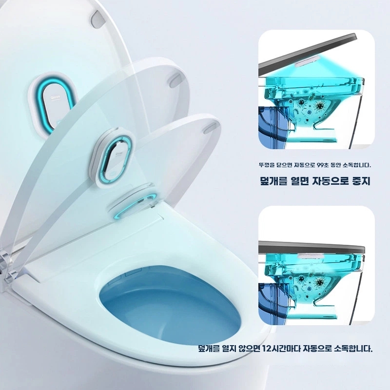 Qicee 변기 시트 제거 및 살균 자동 탈취 살균기 기능 A. 첸체 화장실 수호자 1개입 - 상세 이미지 3