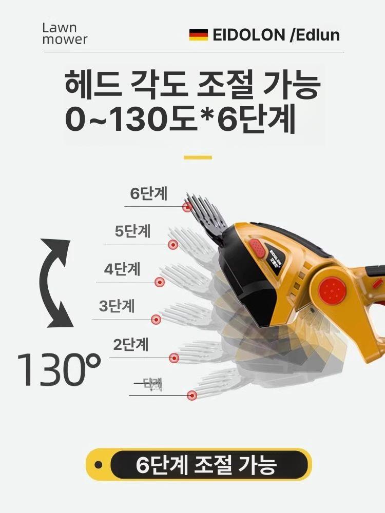 휴대용 트리머 벌초용 잡초제거 전동 예취기 정원용 벌초 플래그십 2.0Ah 배터리 1개 충전기 1개 - 상세 이미지 4