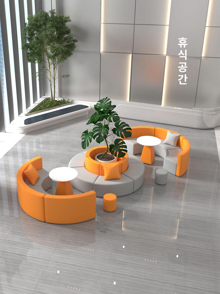 사무용 소파 응접실 로비 대기실 라운지 휴게실 회의실 세트 1 - 상품 이미지