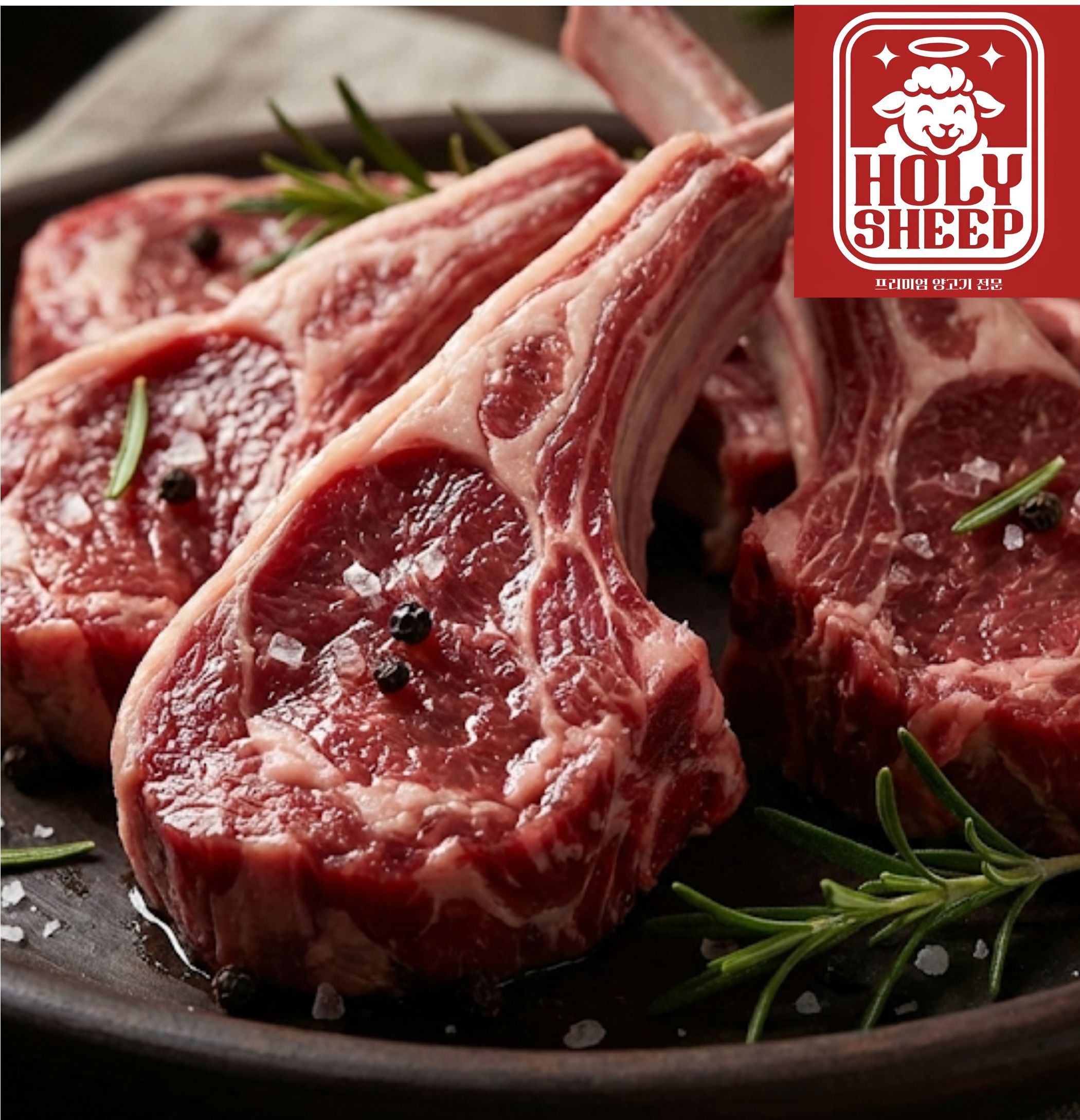 홀리쉽 양갈비 프렌치랙 어린램 양고기 스테이크 바베큐 캠핑(소스제공) 500g, 1개 - 상품 이미지