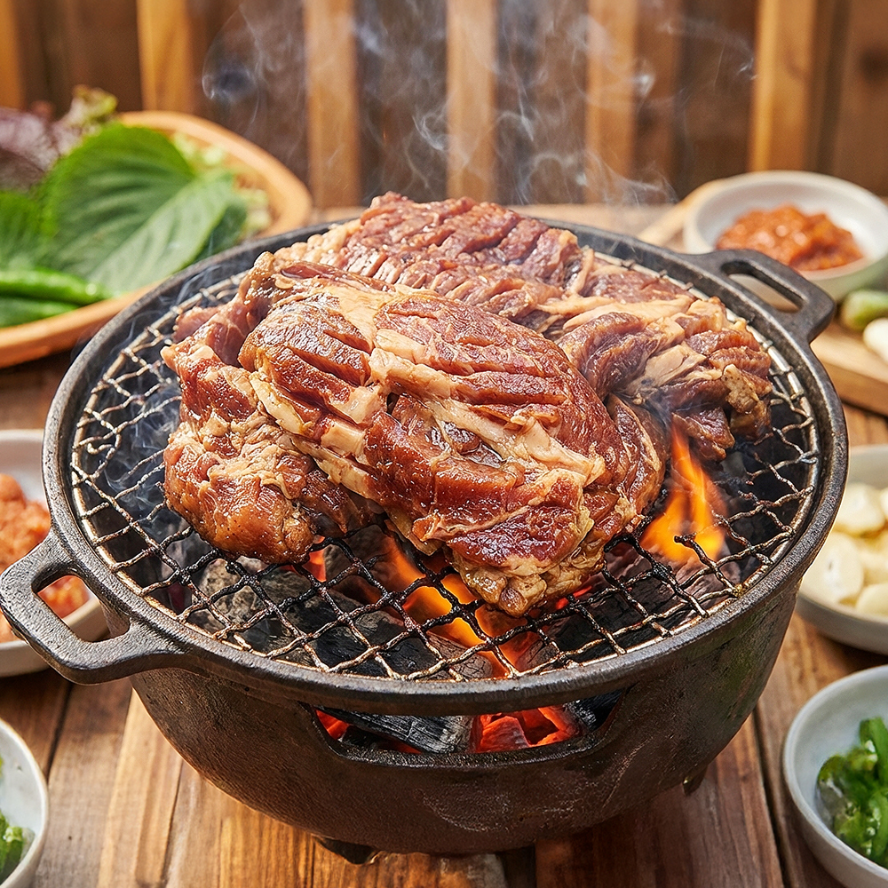 수제양념 돼지왕구이 돼지갈비 한식온도 돼지갈비활용법