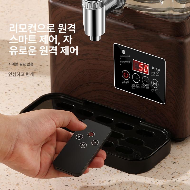 전기 온도조절 티메이커 투명 포트기 보온 티워머 사무실 12l 블랙 필터 없음 - 상세 이미지 4