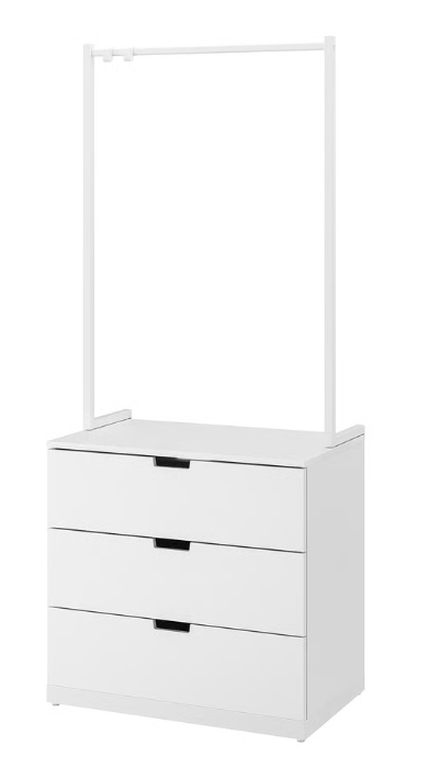 이케아 수납장 추가 옷걸이봉 노르들리 NORDLI 행거 화이트 800X115cm 104.150.42 - 상세 이미지 2